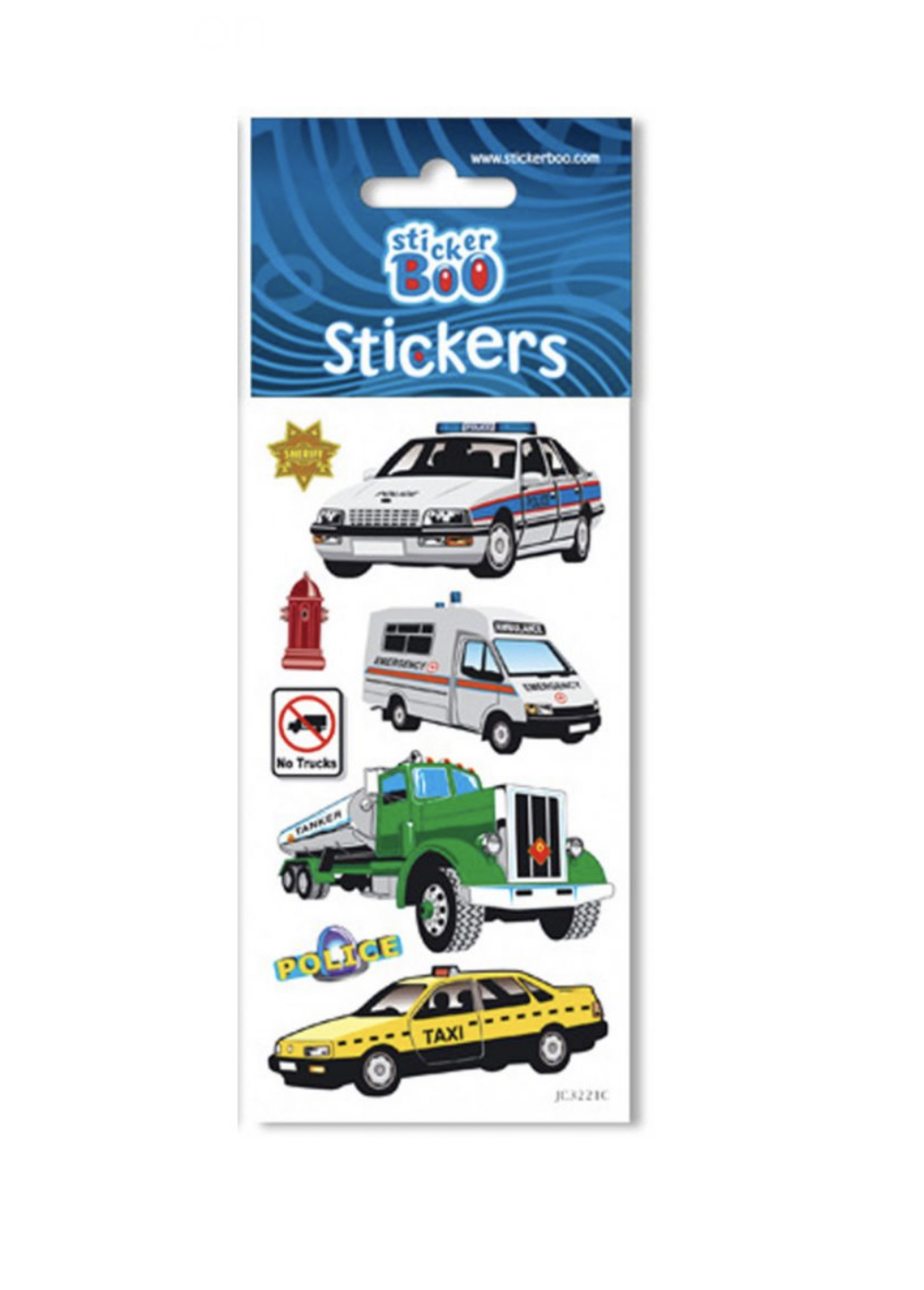 Stickers med fordon - polis