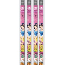 Disney Prinsess 4-pack blyertspennor med sudd