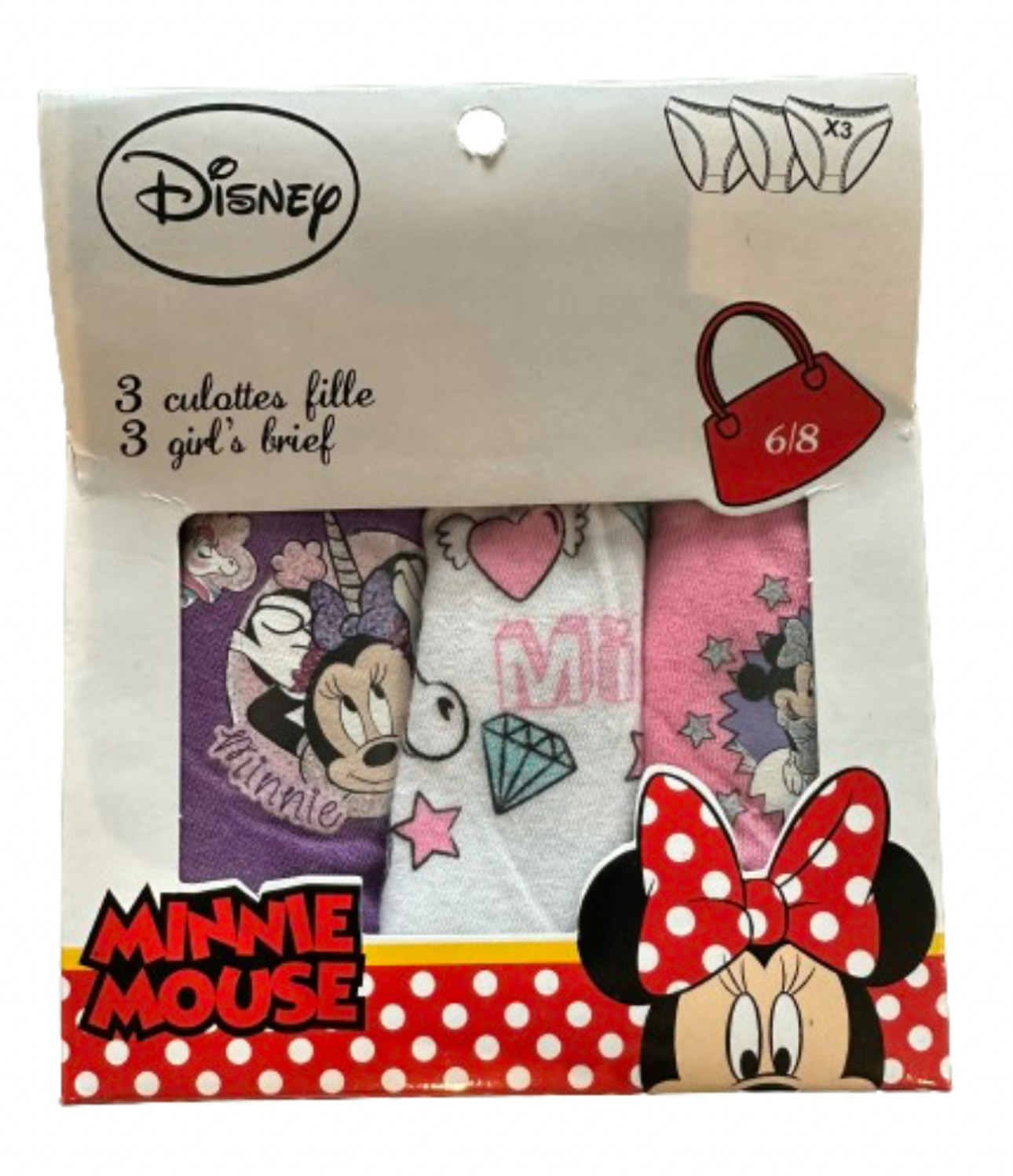 Minnie Mouse 3-pack trosor - 6/8 år