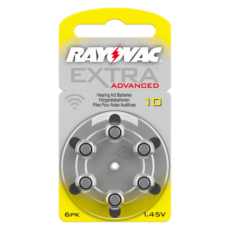Hörapparatsbatterier Rayovac 10 GUL 6-pack