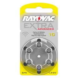 Hörapparatsbatterier Rayovac 10 GUL 6-pack
