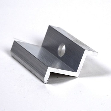 Basic Ändklämma aluminium med fyrkantsmutter