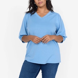Sabina T-shirt med puffärm blå