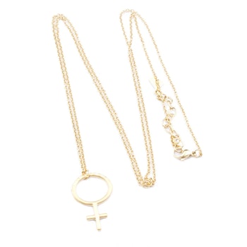 Woman Up halsband 90cm guld