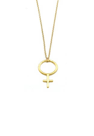 Woman Up halsband 90cm guld