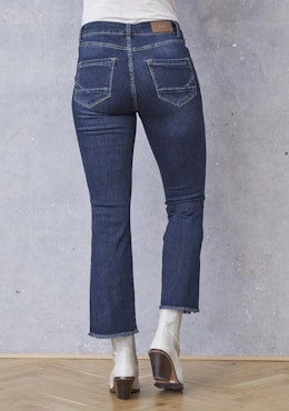 Como flare jeans dark denim