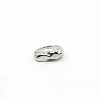Wave silver ring