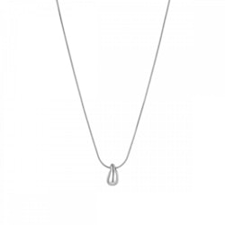 Mini drop halsband silver