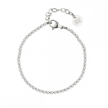 Ice tennis armband silver