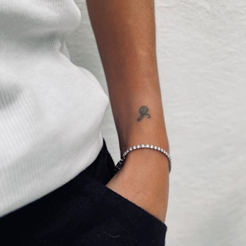 Ice tennis armband silver