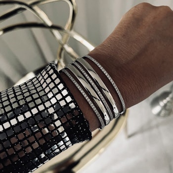 Crown armband silver