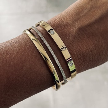 Crown armband guld