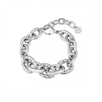 Ridge chunky armband silver