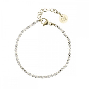 Ice tennis armband guld