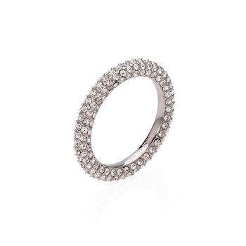 Lola crystal ring silver