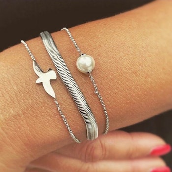 Cabo armband silver