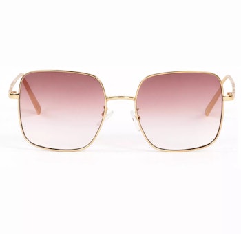 Solglasögon med lässtyrka rosa