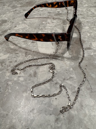 Glasögonkedja silver