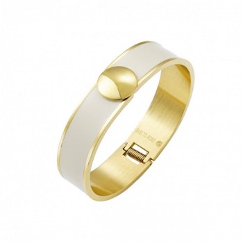 Capri armband large ivory/guld