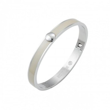 Capri armband ivory/silver