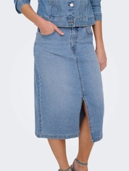 Moon midi jeanskjol blue denim