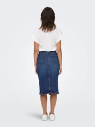 Moon midi jeanskjol dark blue denim