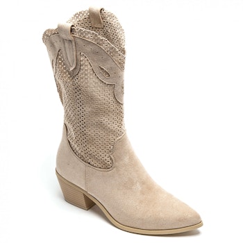 Cowboy boots ljus beige
