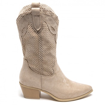 Cowboy boots ljus beige