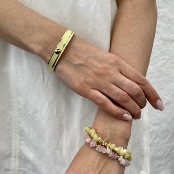 Capri armband citrus/guld