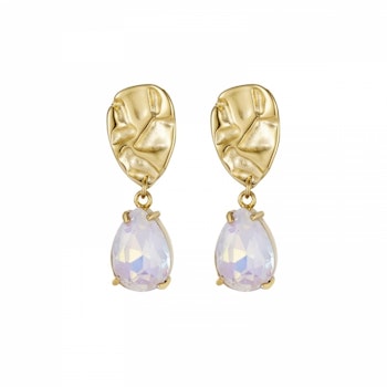Karma crystal örhänge opal vit