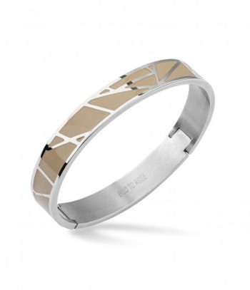 Rose armband sand/silver