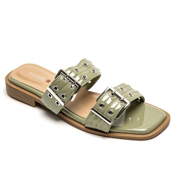 Slip in sandaler gröna