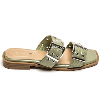 Slip in sandaler gröna