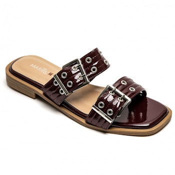 Slip in sandaler vinröd
