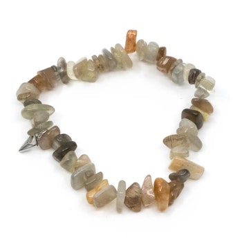 Natural gem armband grå