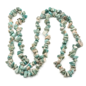 Natural gem halsband turkos