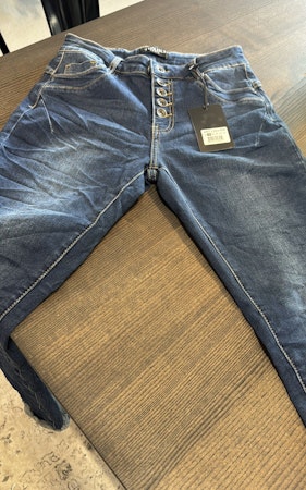 Toxik knappjeans mörkblå