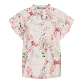 Solrun blus blommig