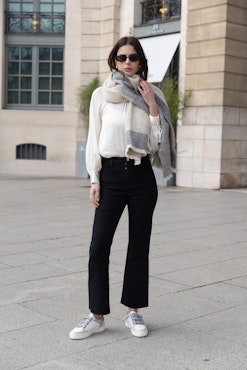 Folyrose jeans flare svart