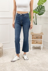 Folyrose jeans flare mörkblå Q