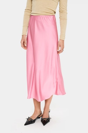 Lodisa satinkjol rosa