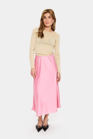Lodisa satinkjol rosa