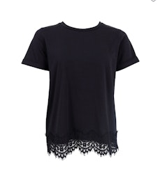 May t-shirt svart med spets