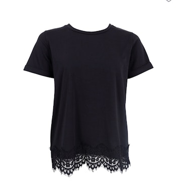 May t-shirt svart med spets
