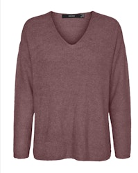 Stickad crewlefile rosebrown