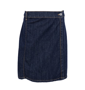 Russel wrap jeanskjol mörk