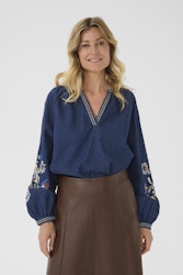 Gro broderad blus