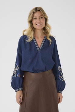 Gro broderad blus