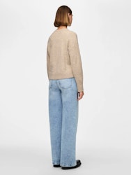 Malou o-neck stickad beige