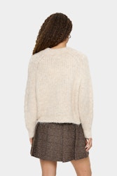 Manda stickad tröja beige